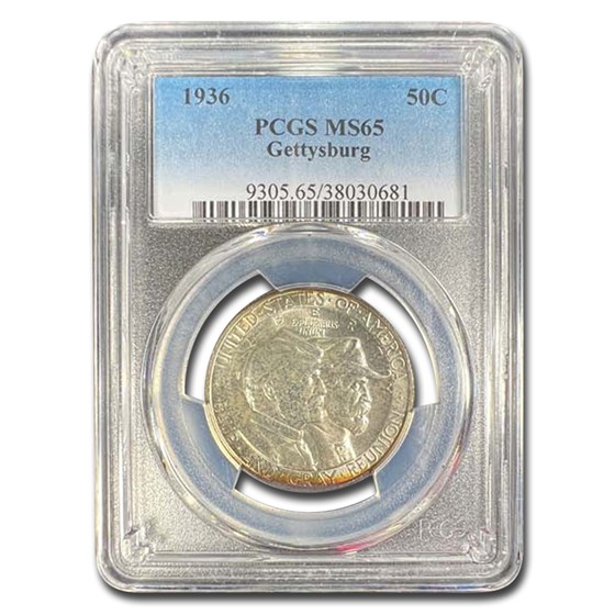 1936 Battle of Gettysburg Half Dollar Commem MS-65 PCGS 1936 Battle of Gettysburg Half Dollar Commem MS-65 PCGS