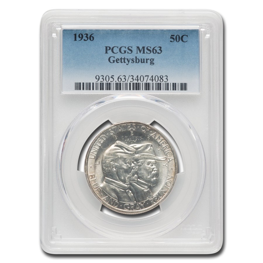 1936 Battle of Gettysburg Half Dollar MS-63 PCGS