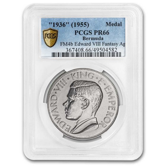 1936 Bermuda Silver Medallic Crown Edward VII PR-66 PCGS 1936 Bermuda Silver Medallic Crown Edward VII PR-66 PCGS