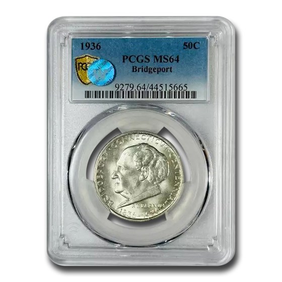 1936 Bridgeport Centennial Half MS-64 PCGS 1936 Bridgeport Centennial Half MS-64 PCGS