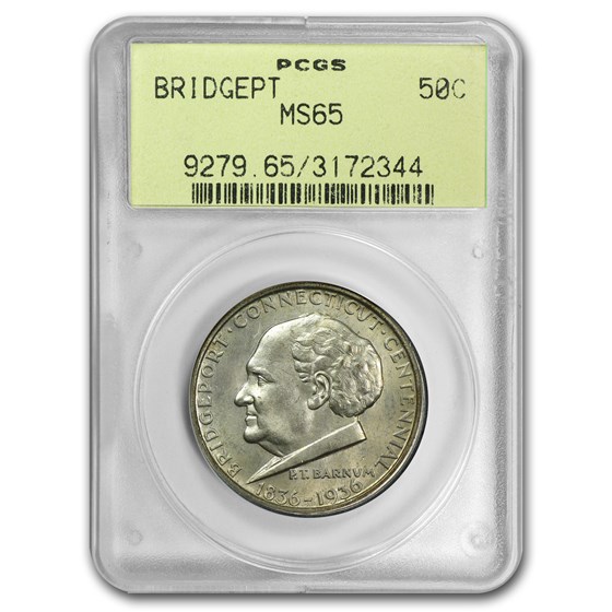 1936 Bridgeport Centennial Half MS-65 PCGS (Art Deco) 1936 Bridgeport Centennial Half MS-65 PCGS (Art Deco)