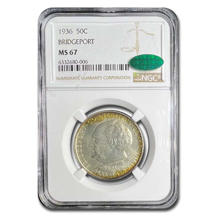 1936 Bridgeport, Connecticut Half Dollar MS-67 NGC CAC