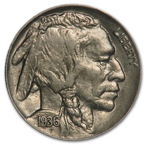 1936 Buffalo Nickel Choice AU 1936 Buffalo Nickel Choice AU