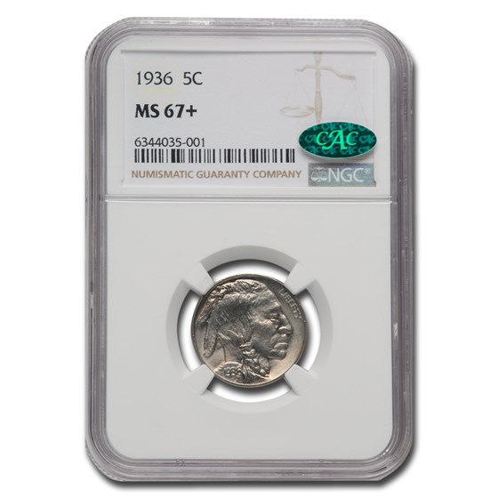 1936 Buffalo Nickel MS-67+ NGC CAC 1936 Buffalo Nickel MS-67+ NGC CAC