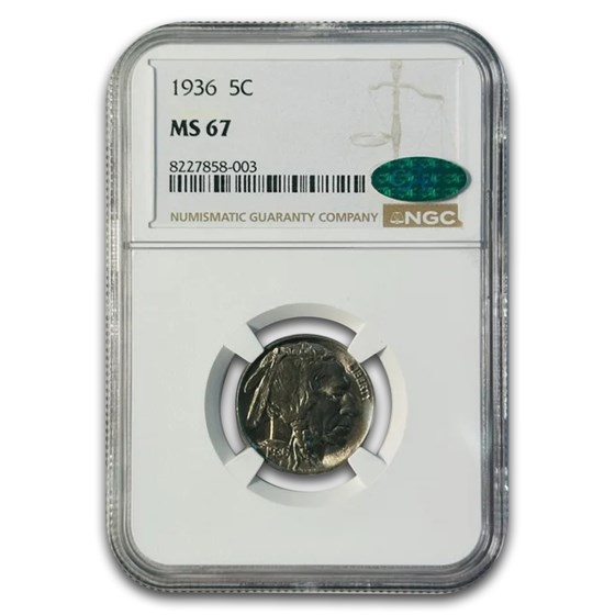 1936 Buffalo Nickel MS-67 NGC CAC