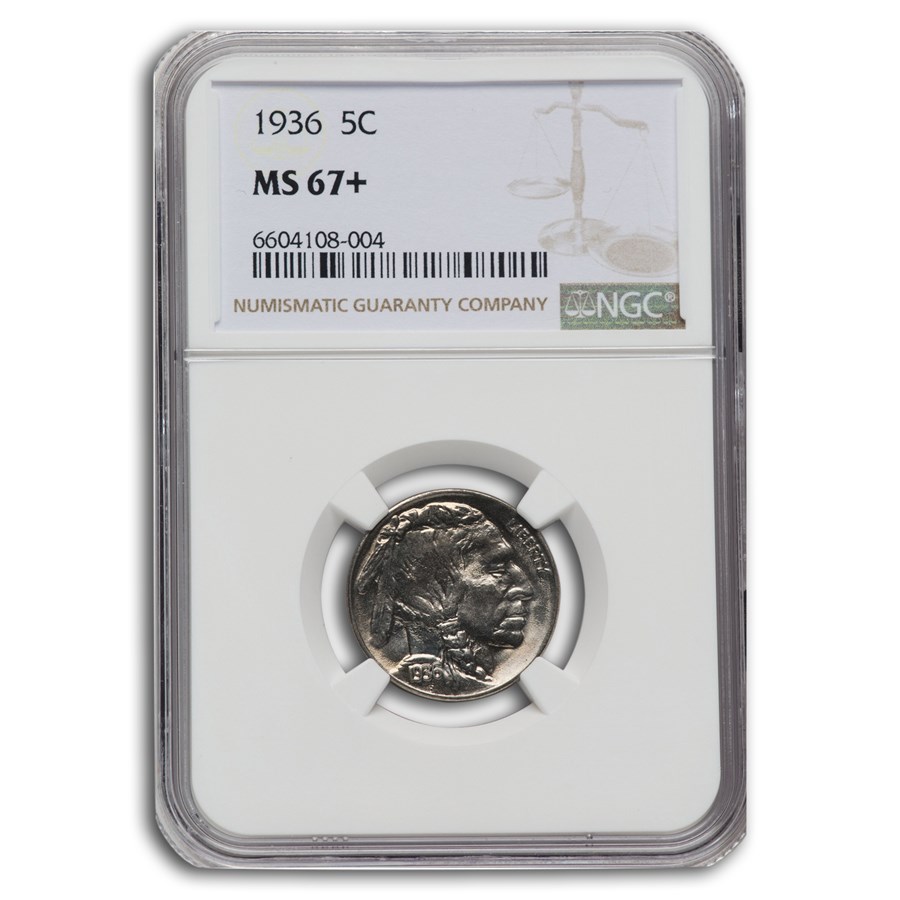1936 Buffalo Nickel MS-67+ NGC