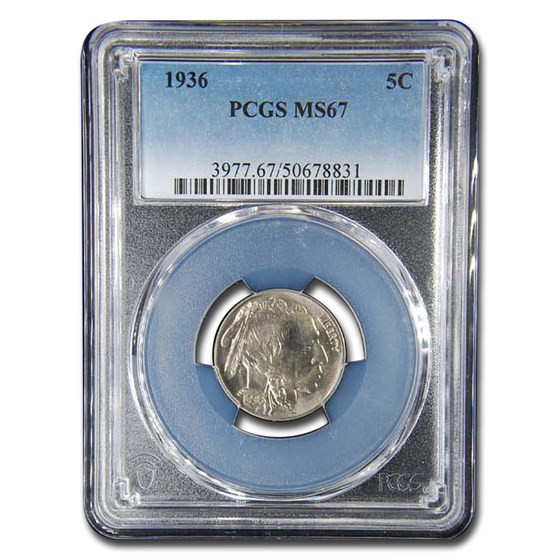 1936 Buffalo Nickel MS-67 PCGS 1936 Buffalo Nickel MS-67 PCGS