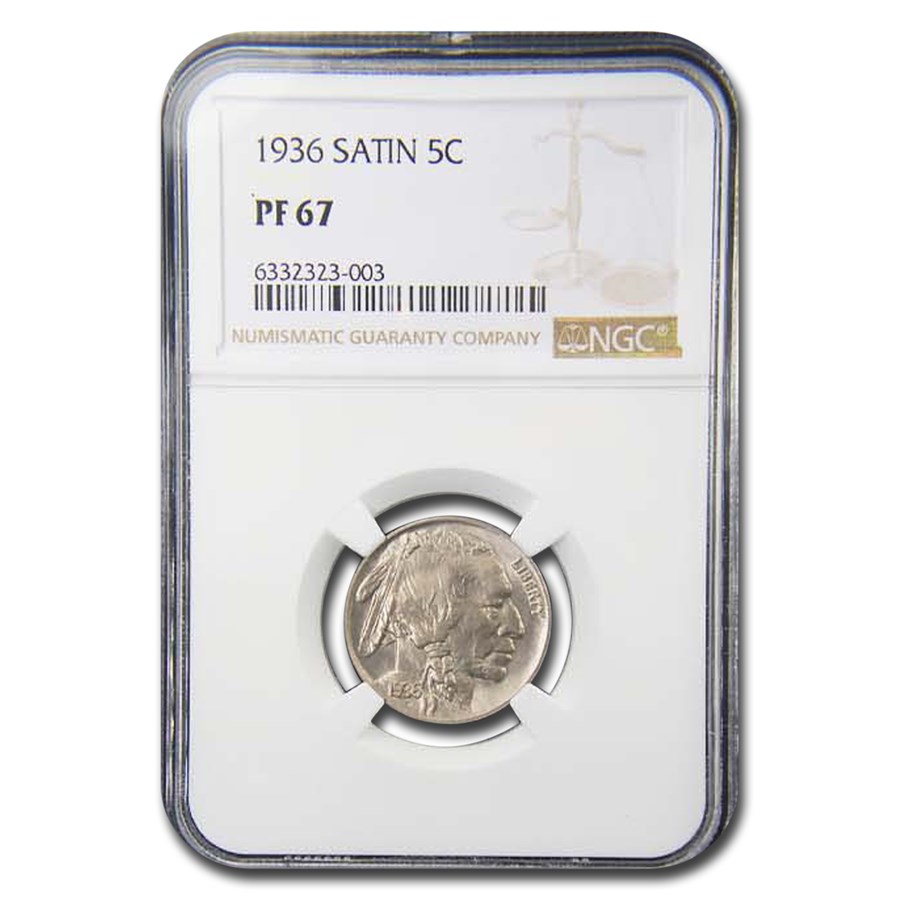 1936 Buffalo Nickel PF-67 NGC (Satin)