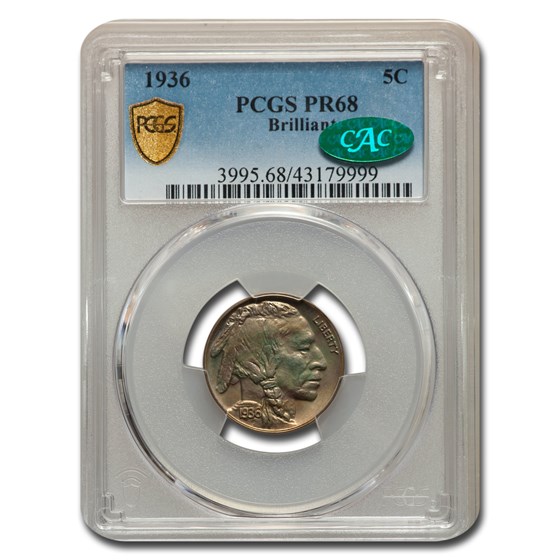 1936 Buffalo Nickel PR-68 PCGS CAC (Brilliant) 1936 Buffalo Nickel PR-68 PCGS CAC (Brilliant)