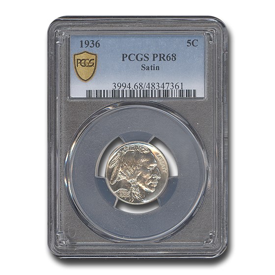 1936 Buffalo Nickel PR-68 PCGS (Satin) 1936 Buffalo Nickel PR-68 PCGS (Satin)