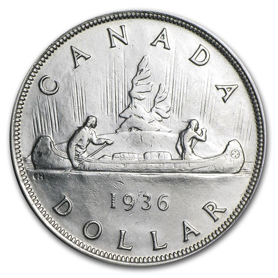 1936 Canada Silver Dollar George V AU 1936 Canada Silver Dollar George V AU