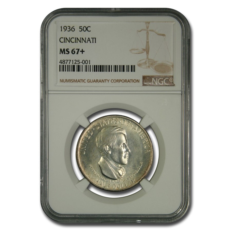 1936 Cincinnati Commemorative Half Dollar Commem MS-67+ NGC