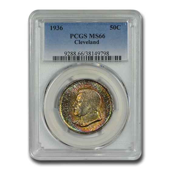 1936 Cleveland/Great Lakes Half MS-66 PCGS (Beautiful Toning) 1936 Cleveland/Great Lakes Half MS-66 PCGS (Beautiful Toning)