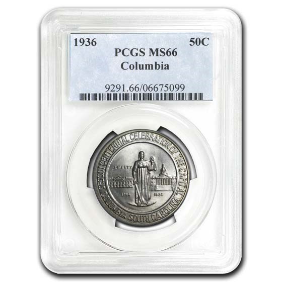 1936 Columbia, SC Half Dollar Commem MS-66 PCGS 1936 Columbia, SC Half Dollar Commem MS-66 PCGS