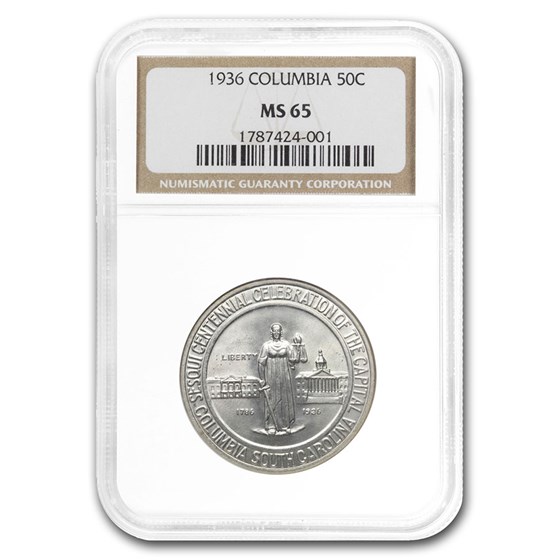 1936 Columbia, SC Half Dollar MS-65 NGC 1936 Columbia, SC Half Dollar MS-65 NGC