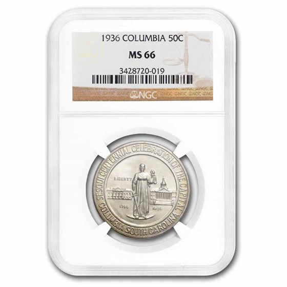 1936 Columbia, SC Half Dollar MS-66 NGC 1936 Columbia, SC Half Dollar MS-66 NGC