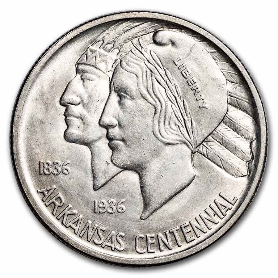 1936-D Arkansas Centennial Half AU