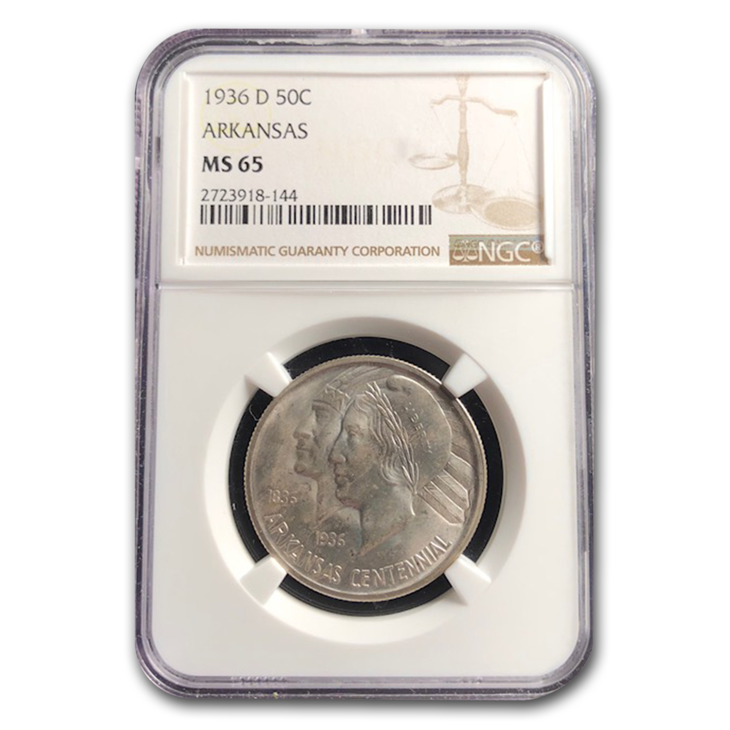 Buy 1936-D Arkansas Centennial Half Dollar MS-65 NGC | APMEX