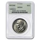 1936-D Boone Half Dollar Commem MS-64 PCGS