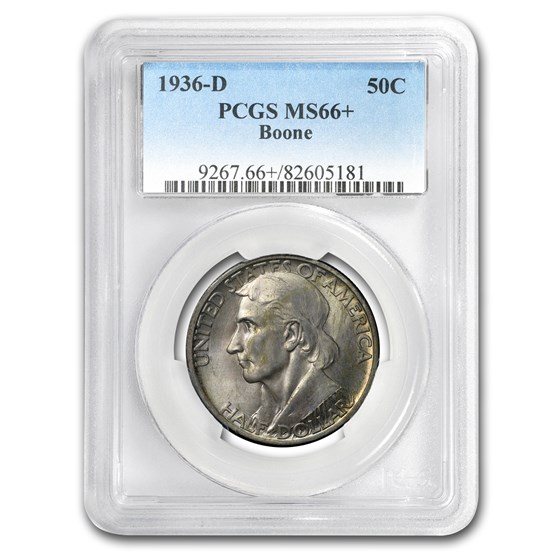 1936-D Boone Half Dollar MS-66+ PCGS 1936-D Boone Half Dollar MS-66+ PCGS