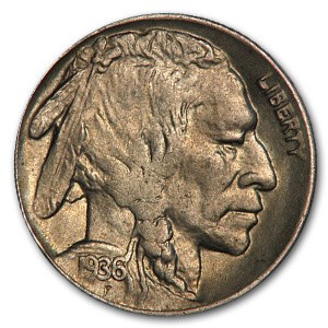 1936-D Buffalo Nickel AU