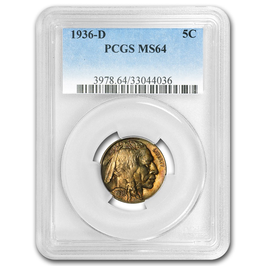 1936-D Buffalo Nickel MS-64 PCGS
