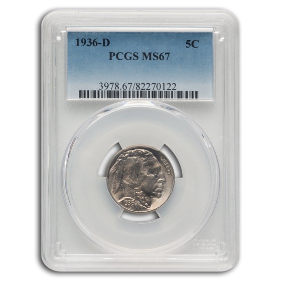 1936-D Buffalo Nickel MS-67 PCGS 1936-D Buffalo Nickel MS-67 PCGS