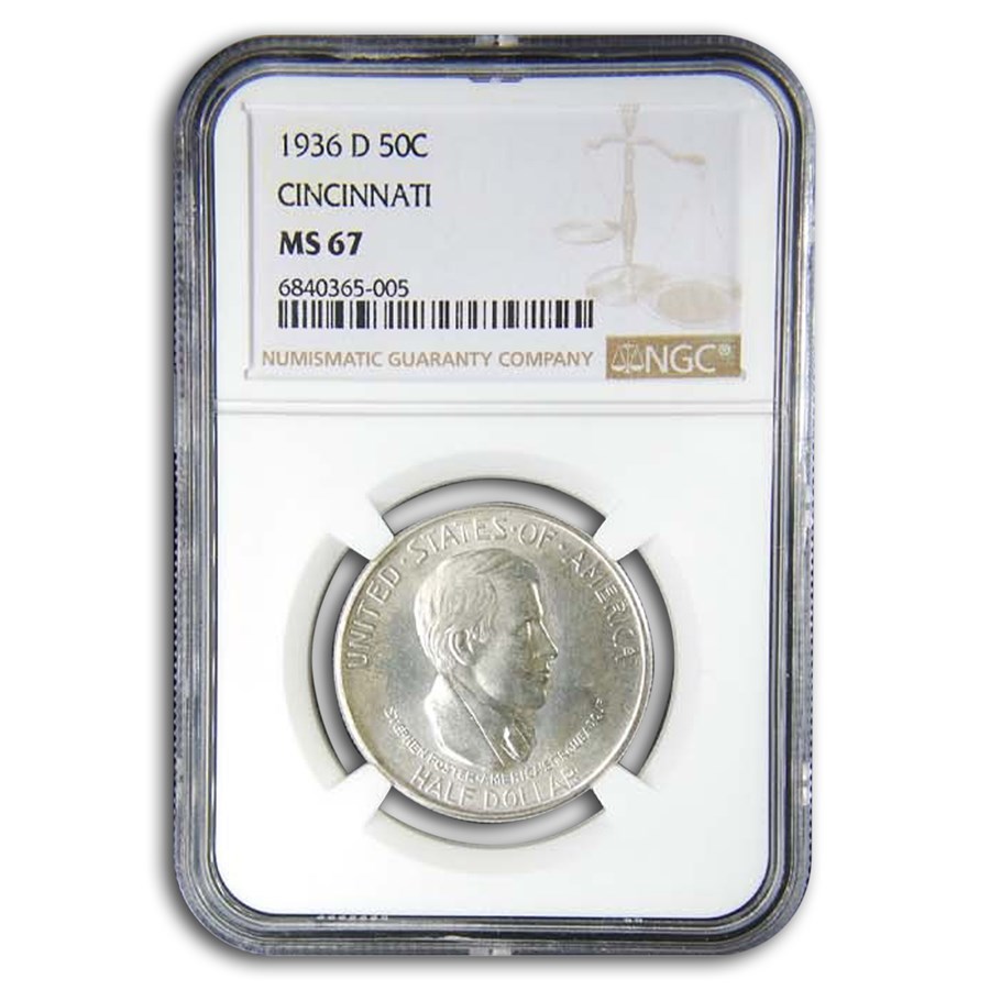 1936-D Cincinnati Half Dollar MS-67 NGC