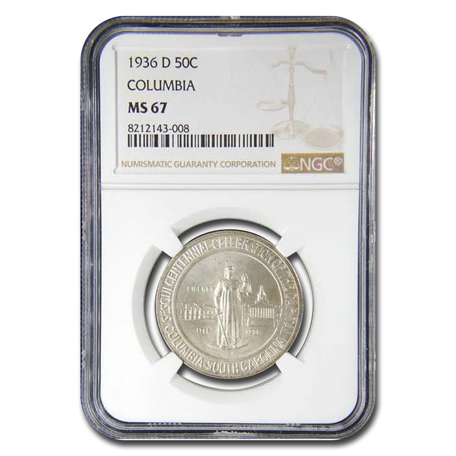 1936-D Columbia, SC Commemorative Half Dollar MS-67 NGC