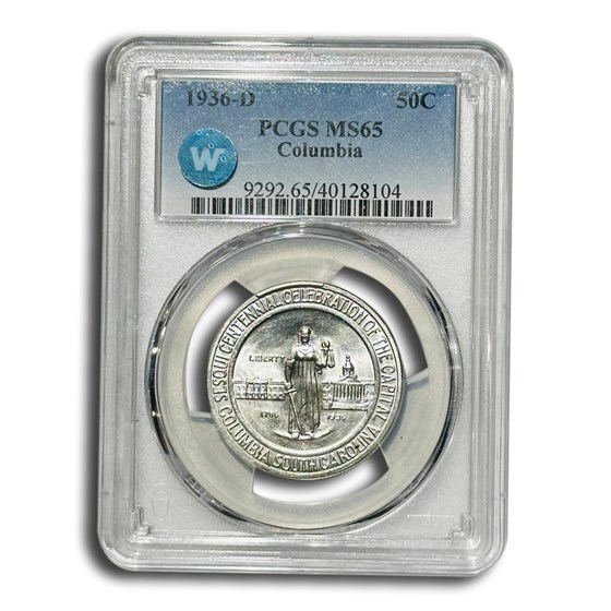 1936-D Columbia, SC Half Dollar MS-65 PCGS 1936-D Columbia, SC Half Dollar MS-65 PCGS