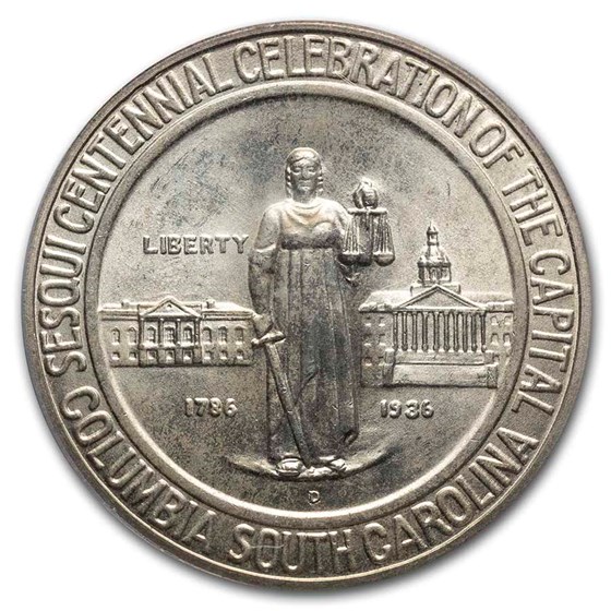 1936-D Columbia, SC Half Dollar MS-66 PCGS 1936-D Columbia, SC Half Dollar MS-66 PCGS