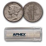 1936-D Mercury Dime 50-Coin Roll Avg Circ
