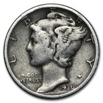 1936-D Mercury Dime Good/VF