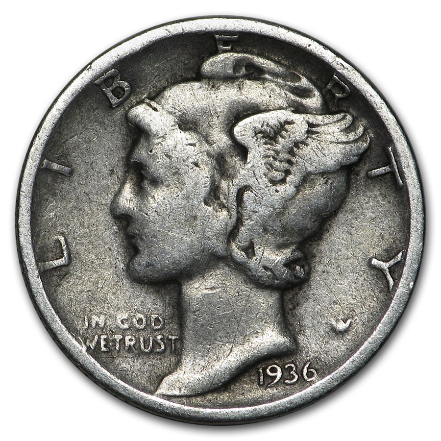 1936-D Mercury Dime Good/VF