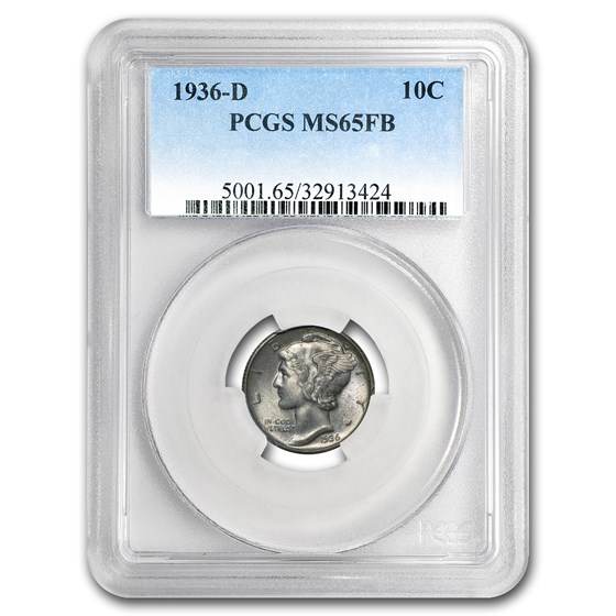 1936-D Mercury Dime MS-65 PCGS (FSB) 1936-D Mercury Dime MS-65 PCGS (FSB)