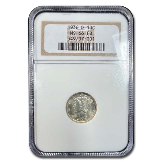 1936-D Mercury Dime MS-66 NGC (FB) 1936-D Mercury Dime MS-66 NGC (FB)