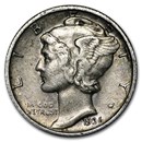 1936-D Mercury Dime XF