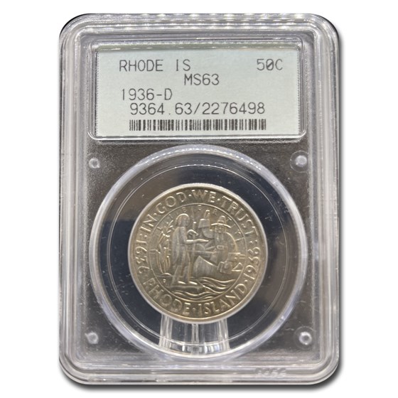 1936-D Rhode Island Half Dollar MS-63 PCGS 1936-D Rhode Island Half Dollar MS-63 PCGS