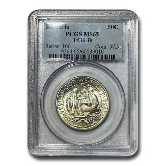 1936-D Rhode Island Half Dollar MS-65 PCGS 1936-D Rhode Island Half Dollar MS-65 PCGS