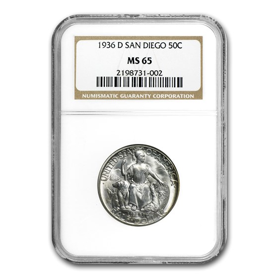 1936-D San Diego Exposition Half Dollar MS-65 NGC 1936-D San Diego Exposition Half Dollar MS-65 NGC