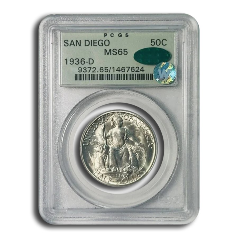 1936-D San Diego Half Dollar MS-65 PCGS CAC