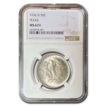 1936-D Texas Centennial Commemorative Half Dollar MS-67+ NGC