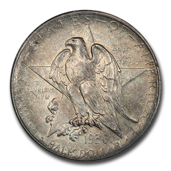 1936-D Texas Independence Centennial Half Dollar MS-64 PCGS 1936-D Texas Independence Centennial Half Dollar MS-64 PCGS
