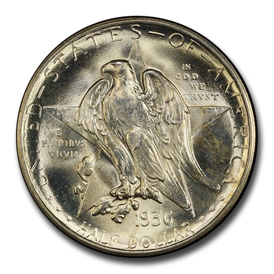 1936-D Texas Independence Centennial Half Dollar MS-66+ PCGS 1936-D Texas Independence Centennial Half Dollar MS-66+ PCGS
