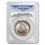 1936-D Texas Independence Centennial Half Dollar MS-67 PCGS