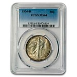 1936-D Walking Liberty Half Dollar MS-64 PCGS