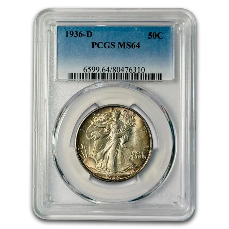 1936-D Walking Liberty Half Dollar MS-64 PCGS