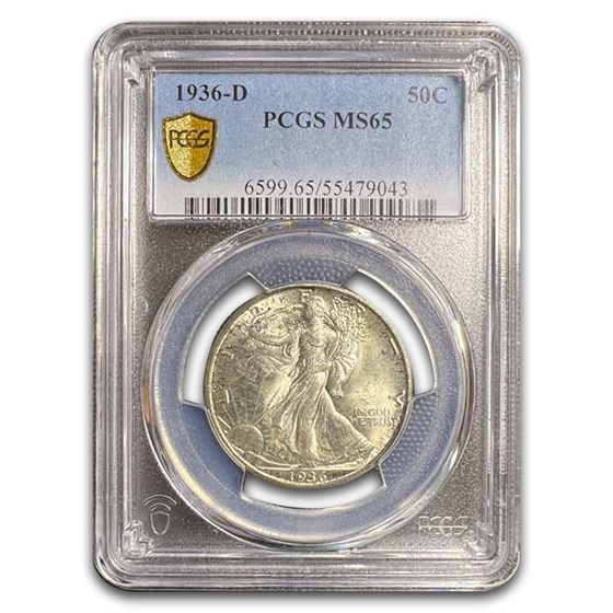1936-D Walking Liberty Half Dollar MS-65 PCGS 1936-D Walking Liberty Half Dollar MS-65 PCGS