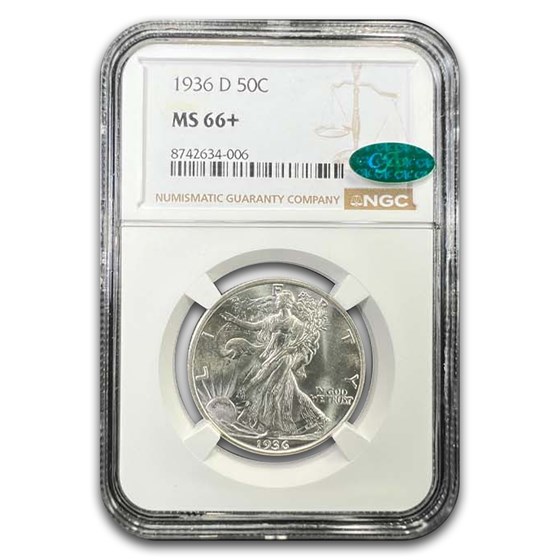 1936-D Walking Liberty Half Dollar MS-66+ NGC CAC