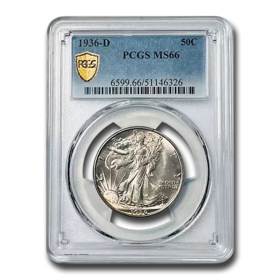 1936-D Walking Liberty Half Dollar MS-66 PCGS